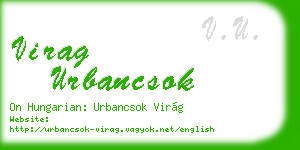 virag urbancsok business card