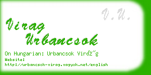 virag urbancsok business card